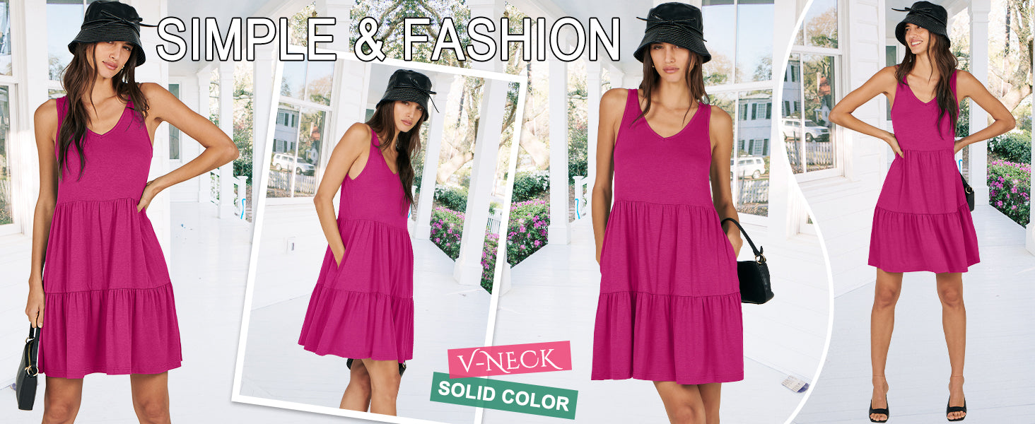 ANRABESS Women's Summer Casual Sleeveless Square Neck Dress 2026 Smocked Ruffle Backless Boho Beach Cute Teen Short Sundress