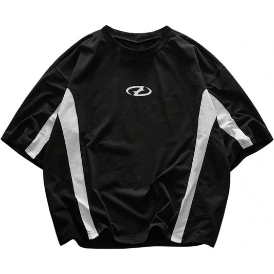 SOLY HUX Men's Short Sleeve T Shirts Streetwear Color Block Graphic Tees Unisex Casual Summer Tops