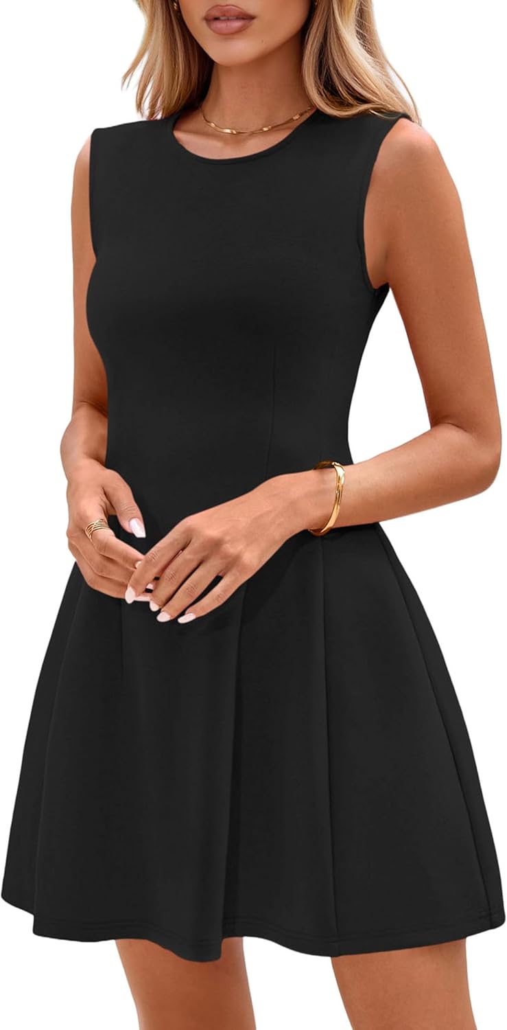 PRETTYGARDEN Summer Dresses for Women 2026 Elegant Classy Spring A Line Business Casual Work Graduation Cocktail Short Dress