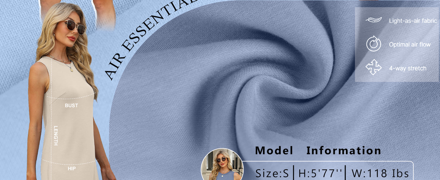 Sampeel Dresses for Women 2025 Casual Summer Sundresses Sleeveless Tank Dress Fashion Outfits