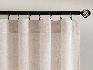 Natural White Linen Curtains 84 Inch Long for Bedroom Living Room, Soft Thick Linen Textured Window Drapes Semi Sheer Light Filtering Rod Pocket Back Tab Neutral Farmhouse Cream Ivory 2 Panels