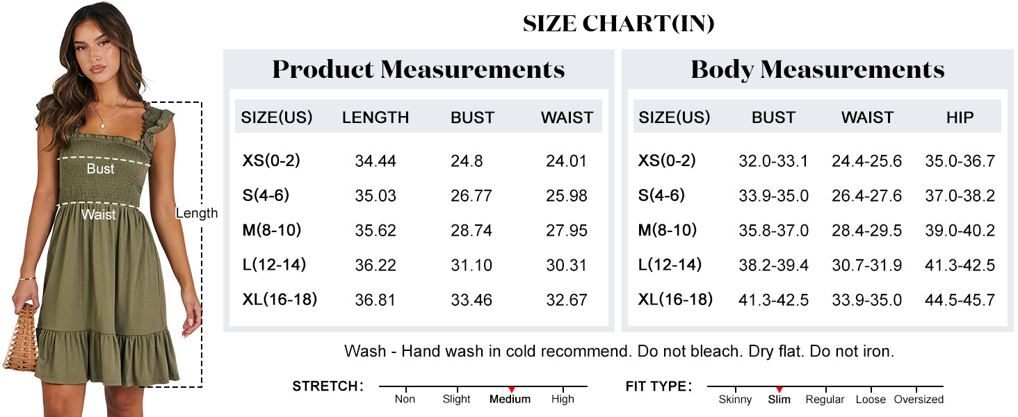 ANRABESS Women's Summer Casual Sleeveless Square Neck Dress 2026 Smocked Ruffle Backless Boho Beach Cute Teen Short Sundress