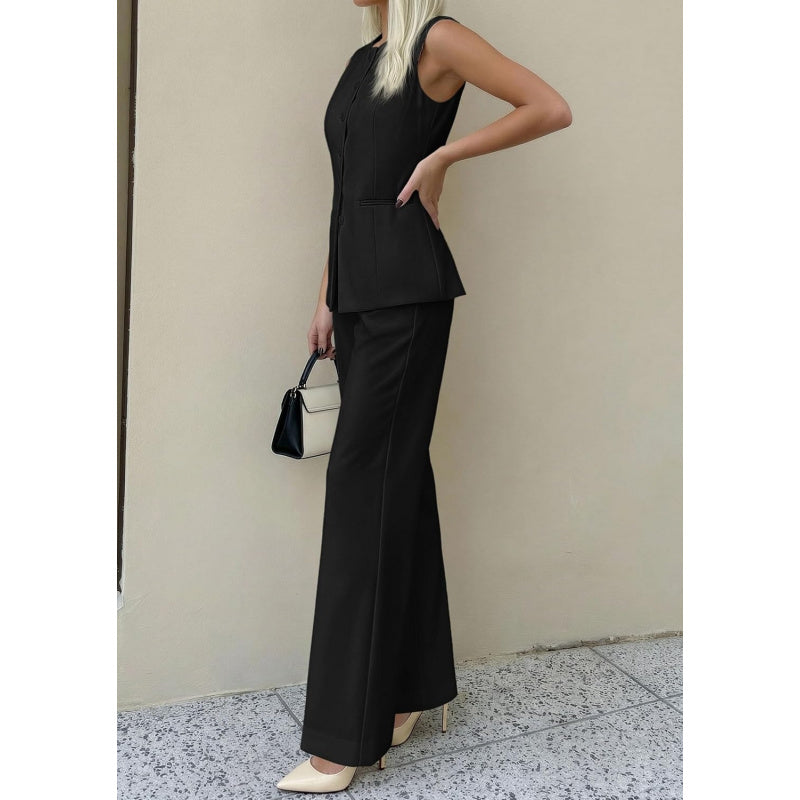 PRETTYGARDEN Women's 2 Piece Sets Summer 2026 Work Clothes Sleeveless Blazer Vest Pants Suits Spring Business Casual Outfits