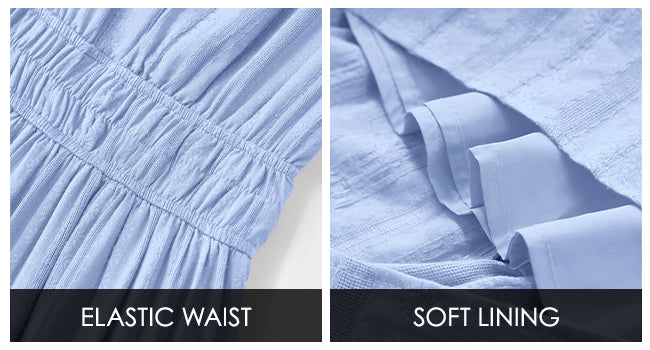 BTFBM Womens Summer 2026 Casual Midi Maxi Dresses Lightweight Short Sleeve V Neck Elastic Waist Boho Beach Dress Pockets