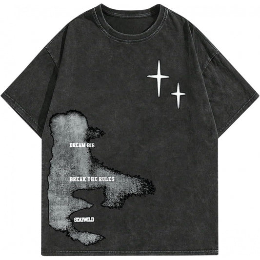 Verdusa Men's Letter Graphic Drop Shoulder T Shirts Casual Round Neck Tee Top