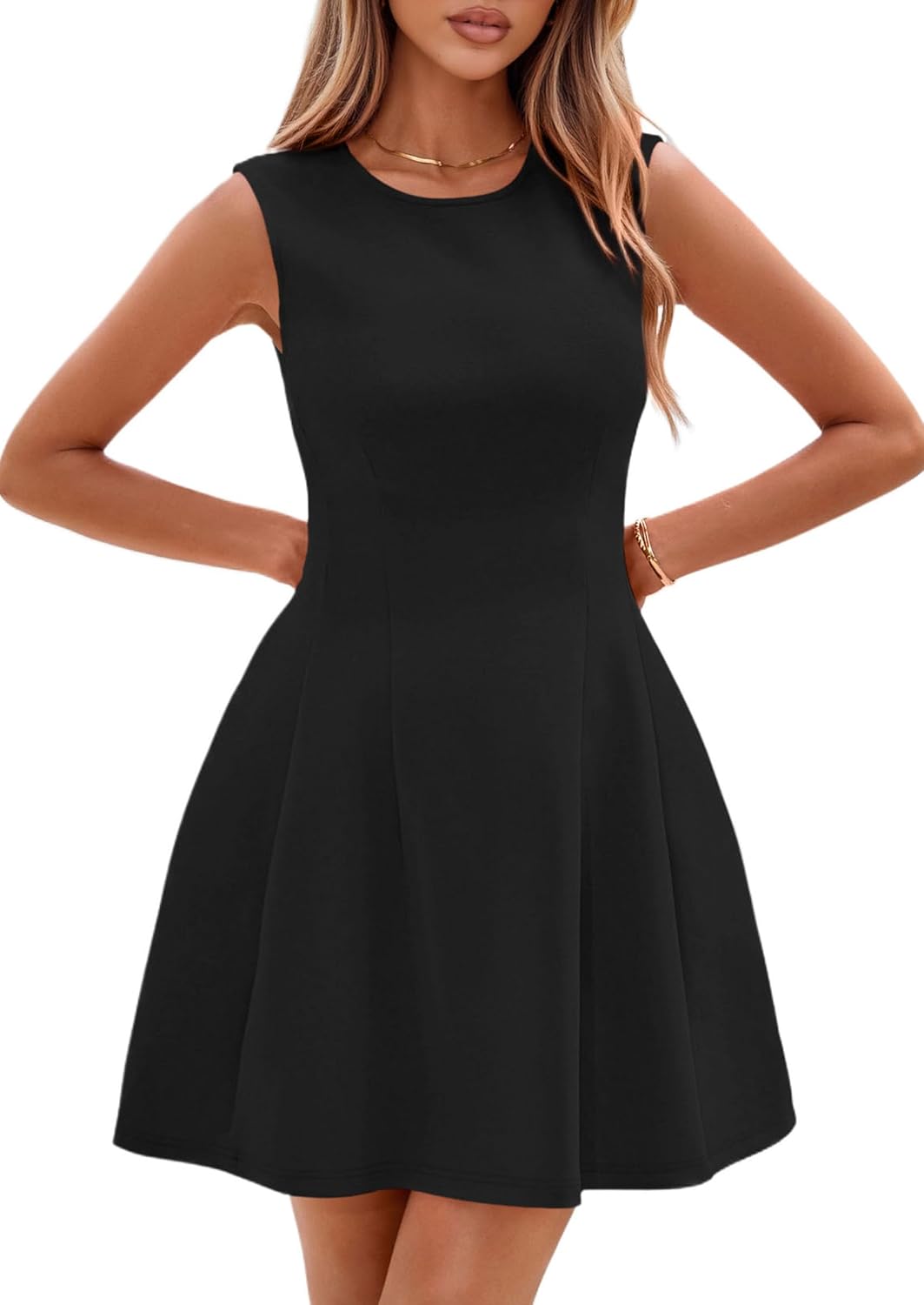 PRETTYGARDEN Summer Dresses for Women 2026 Elegant Classy Spring A Line Business Casual Work Graduation Cocktail Short Dress