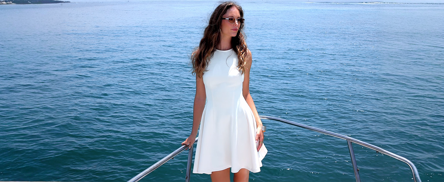 PRETTYGARDEN Summer Dresses for Women 2026 Elegant Classy Spring A Line Business Casual Work Graduation Cocktail Short Dress