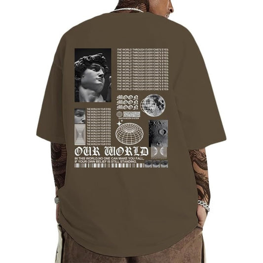 Kelxjia Men Oversized Graphic Tees Vintage Shirts Baggy Y2k Cotton T Shirts Harajuku Streetwear Summer Casual 90s Top Tshirt